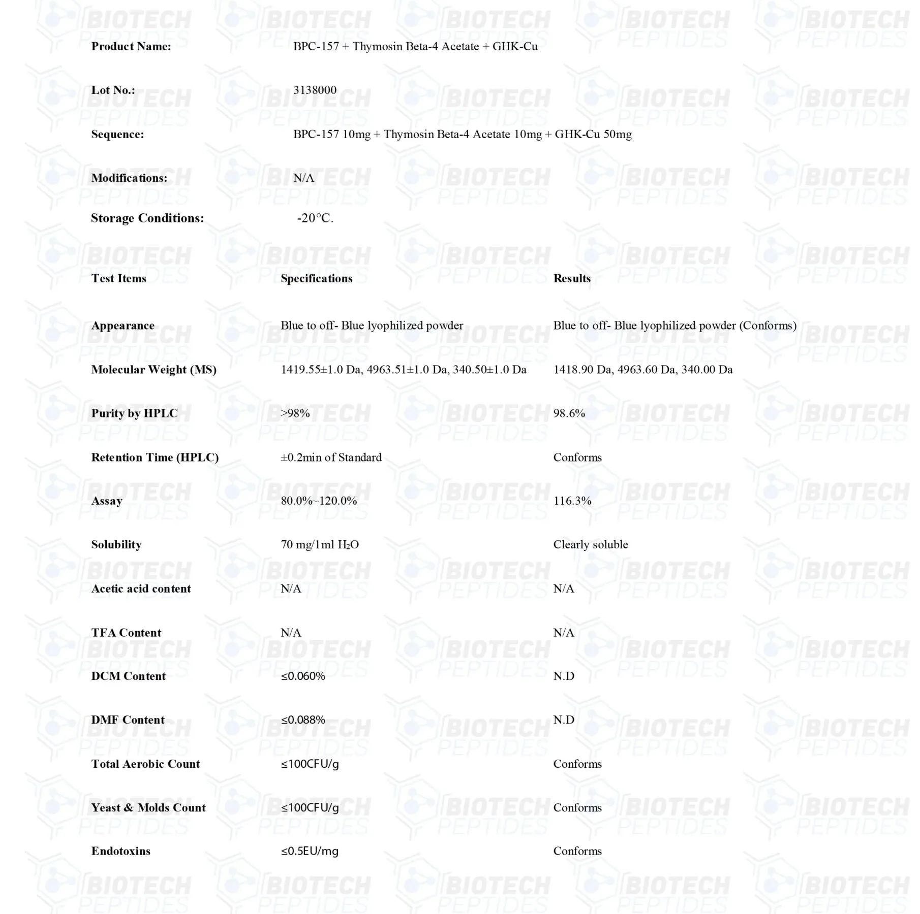 BPC-157 & TB-500 & GHK-Cu Blend (70mg) 2 14 305