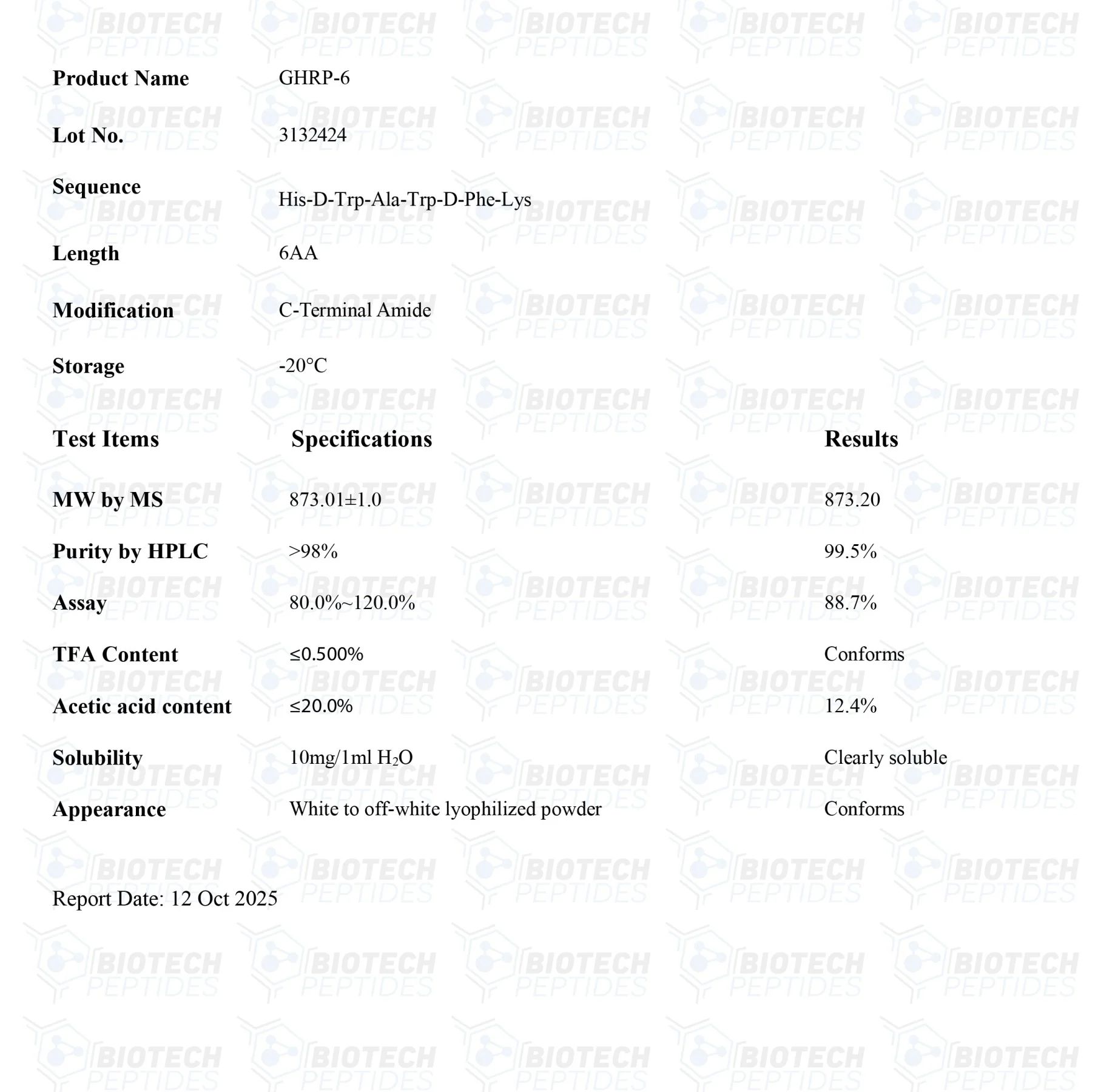 GHRP-6 (10mg) 4 39 2