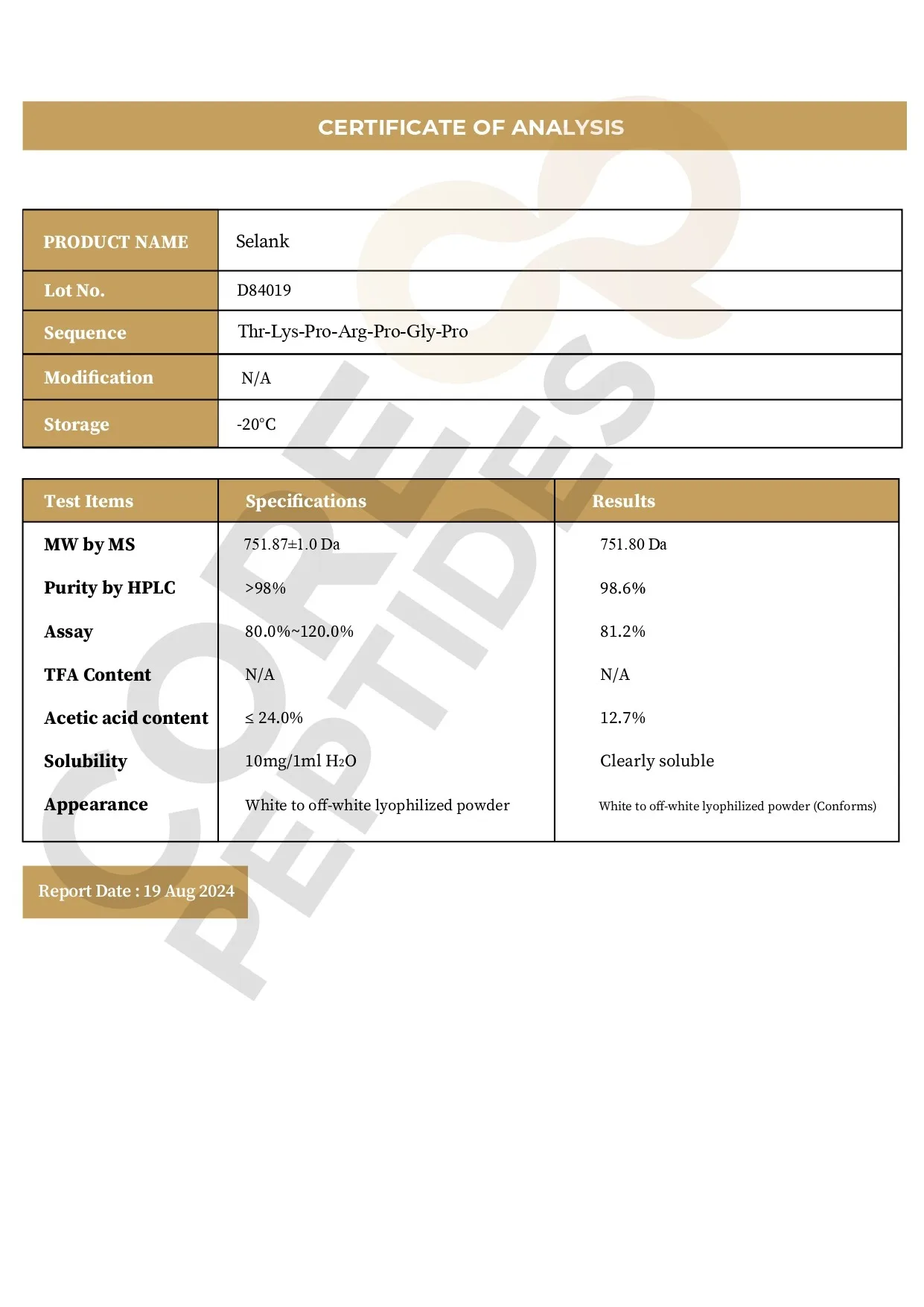 Selank (10mg) 2 52 1 1