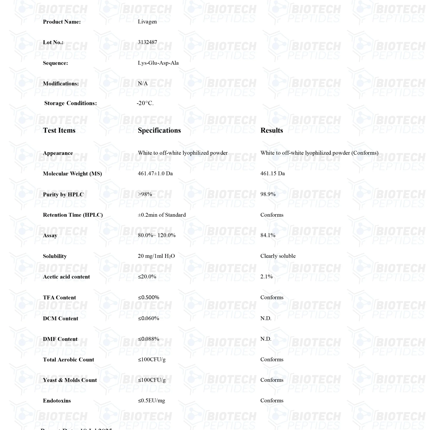 Livagen (20mg) 3 62 4
