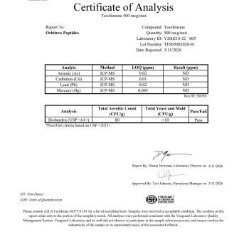 Tesofensine 500mcg 3 c2ee